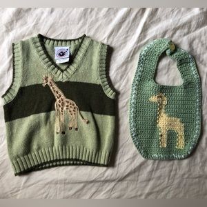 Vintage Giraffe Shirt & Bib 🦒